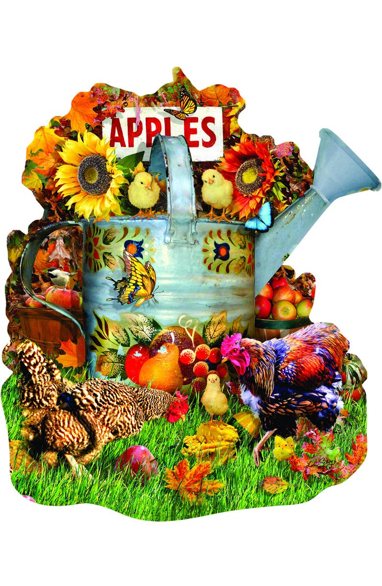 Sunsout Fall Watering Can 1000 piece Jigsaw Puzzle for Adults Special Shape, Main, color, Multicolor