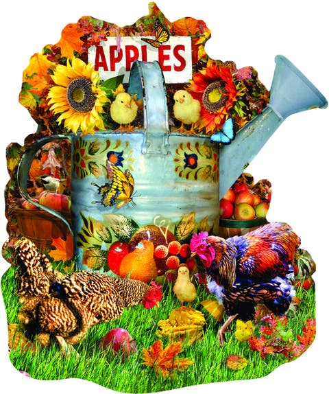 Fall Watering Can 1000 piece Jigsaw Puzzle for Adults Special Shape