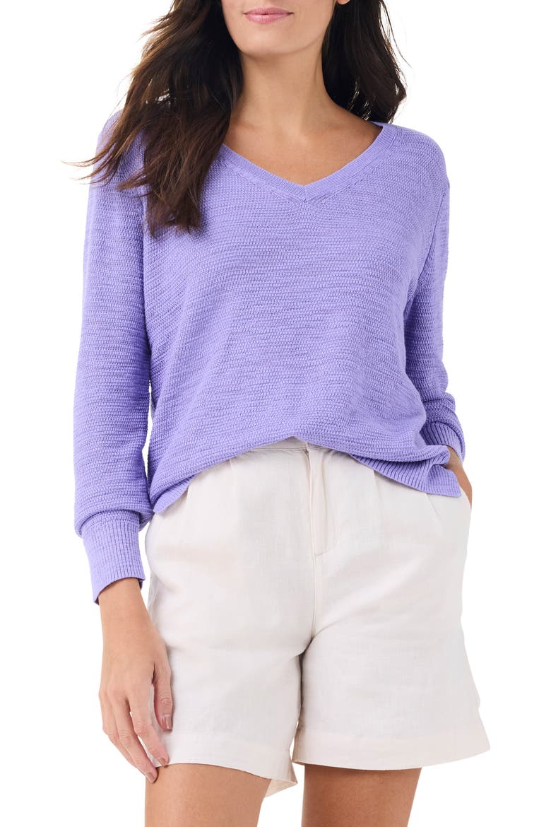 Breezy Open Stitch Sweater, Main, color, LAVENDER