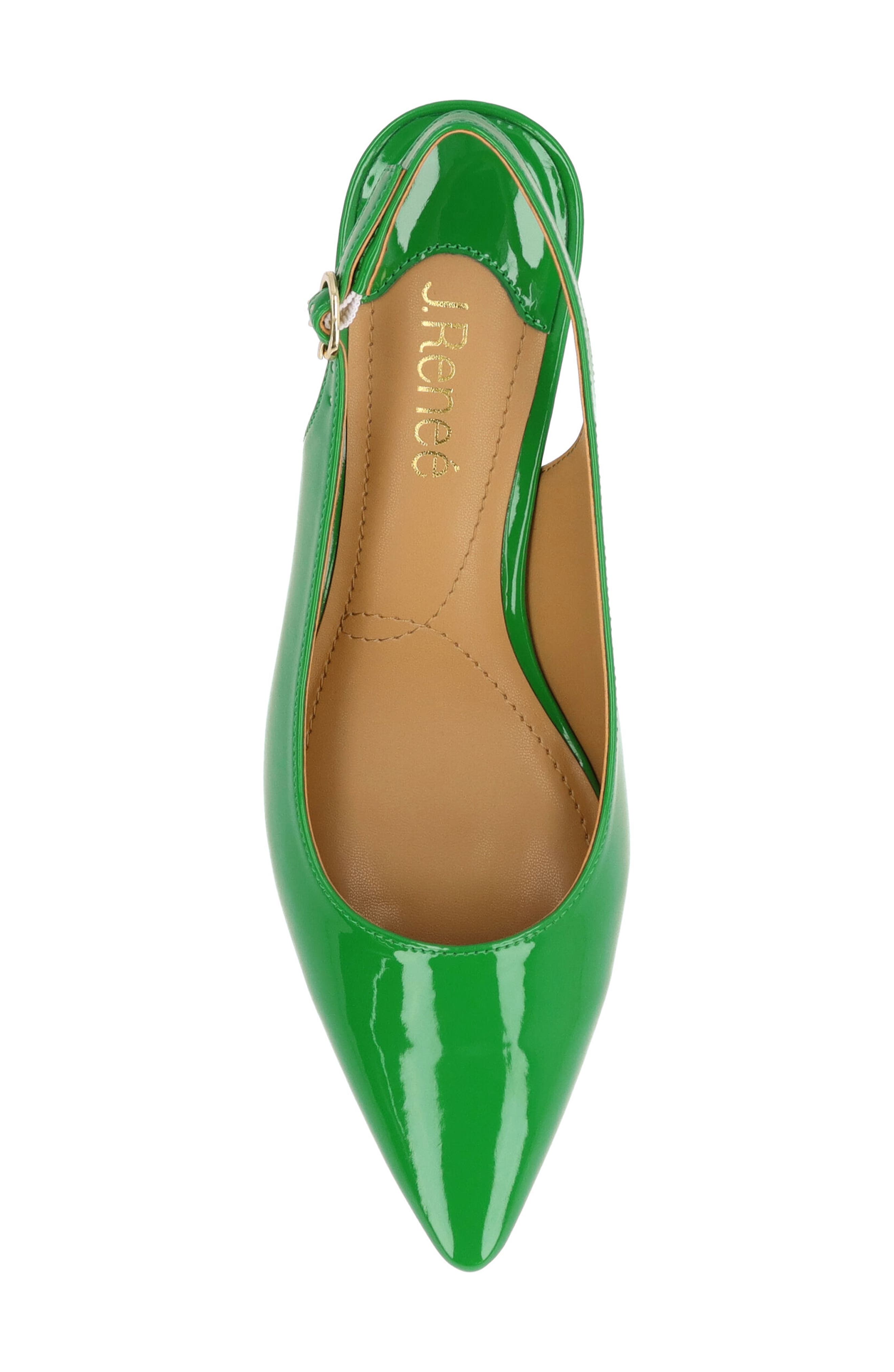 J. Reneé Ferryanne Pointed Toe Slingback Pump, Alternate, color, Green