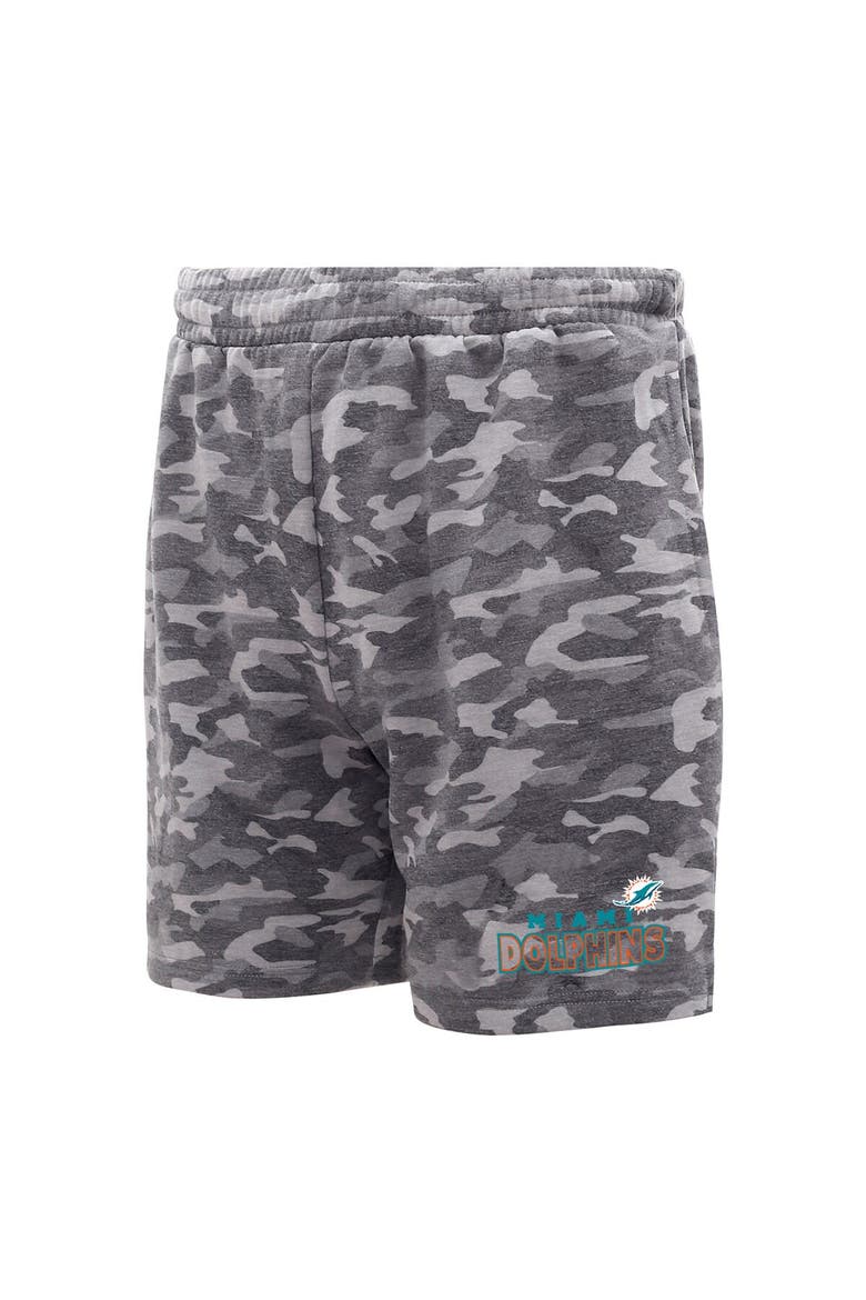 Men's Concepts Sport  Charcoal Miami Dolphins Biscayne Camo Shorts, Alternate, color, Charcoal