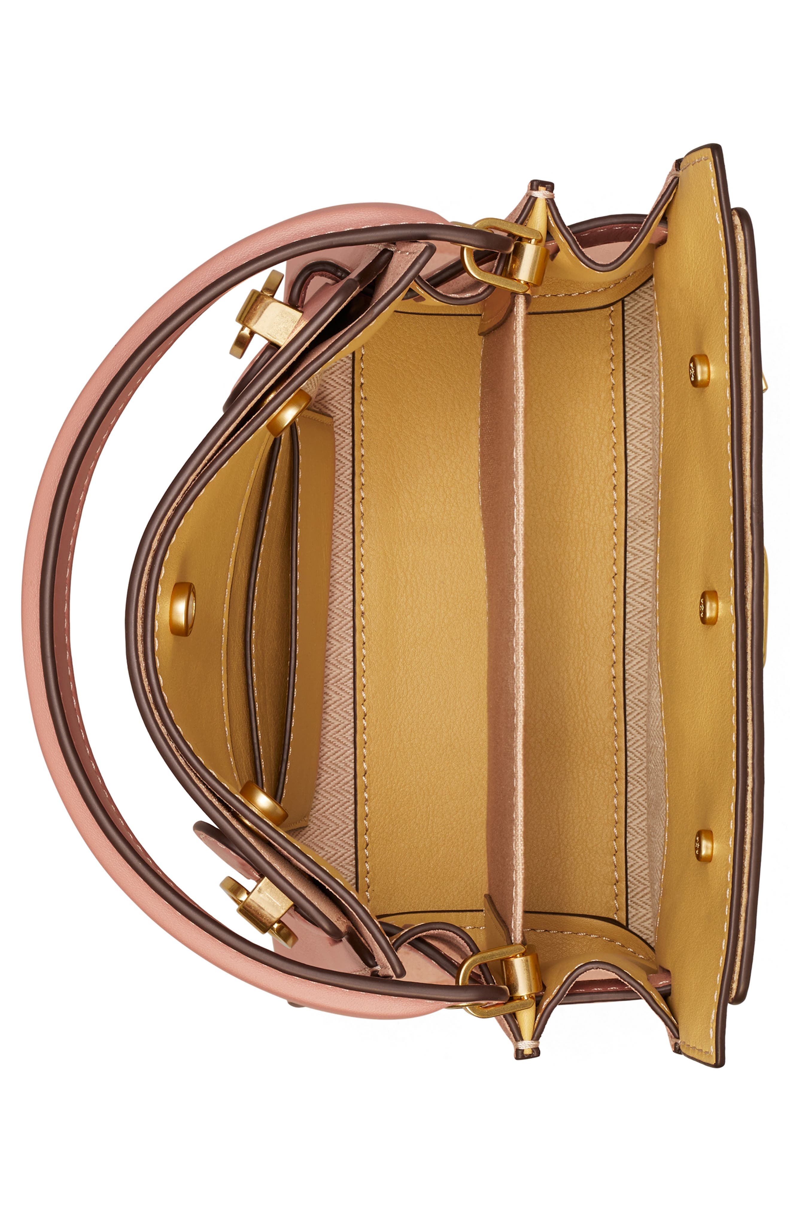 Tory Burch Petite Lee Radziwill Leather Double Bag, Alternate, color, 