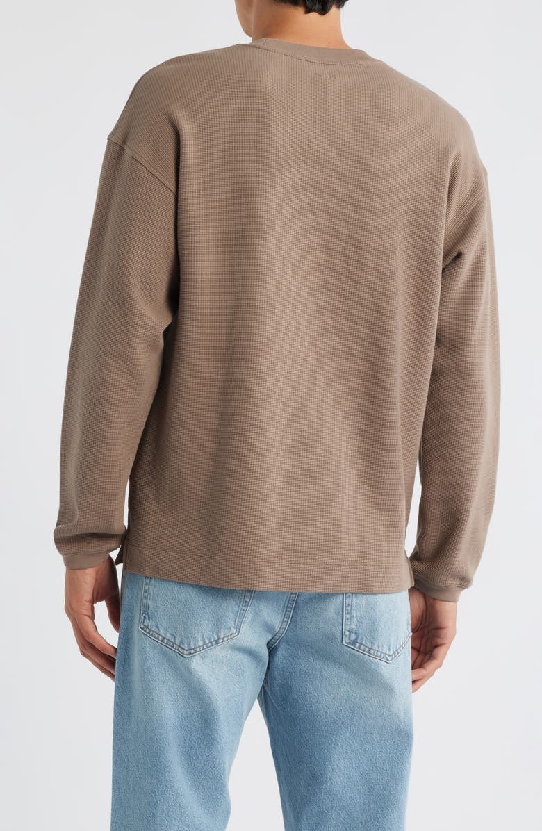 FRAME Long Sleeve Waffle Stitch T-Shirt, Alternate, color, Latte Brown