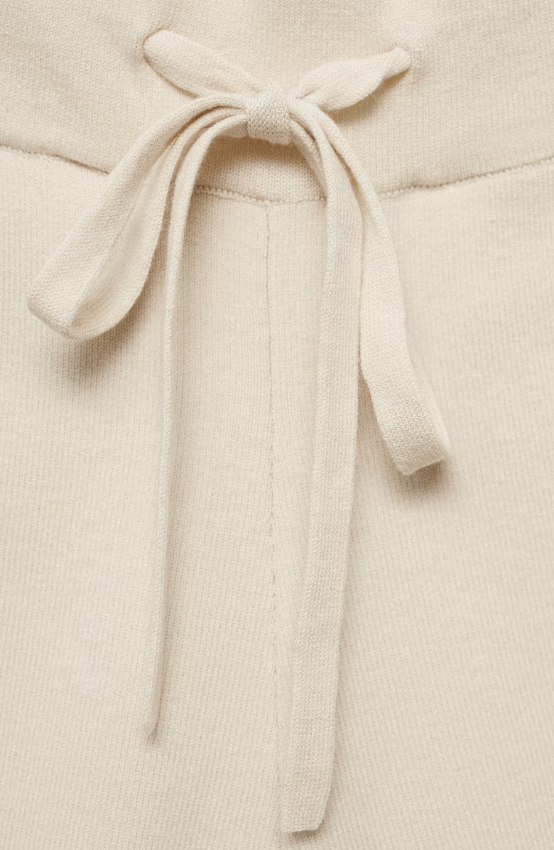 MANGO Rib Drawstring Lounge Shorts, Alternate, color, Light/ Pastel Grey