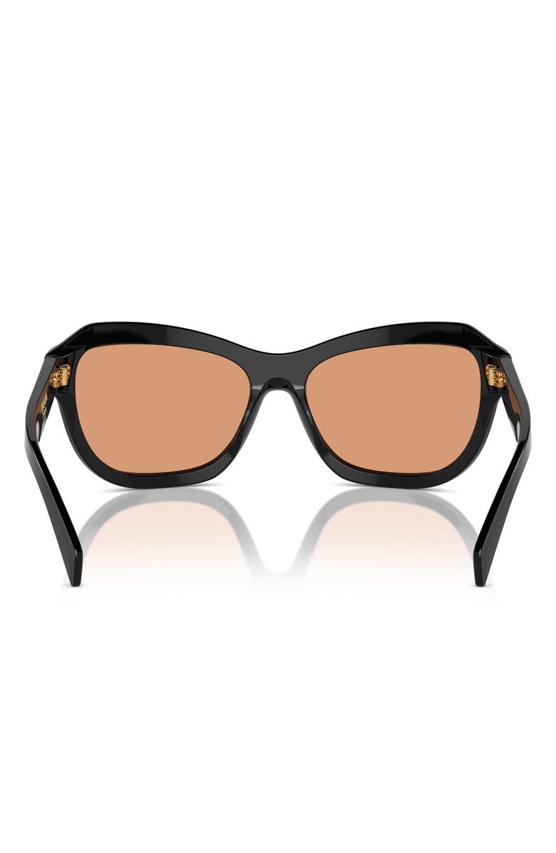 Prada 62mm Oversize Butterfly Sunglasses, Alternate, color, Black