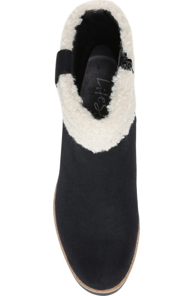 LifeStride Zurich Faux Shearling Cuff Wedge Bootie, Alternate, color,