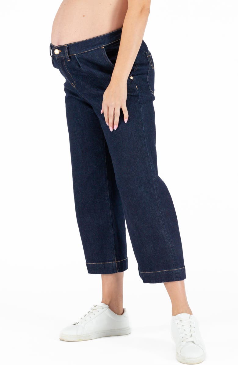 Cache Coeur Jill Maternity and post partum jeans cropped wide leg, Main, color,
