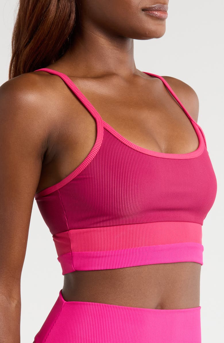 Beach Riot Eva Colorblock Bikini Top, Alternate, color, Sorbet Red