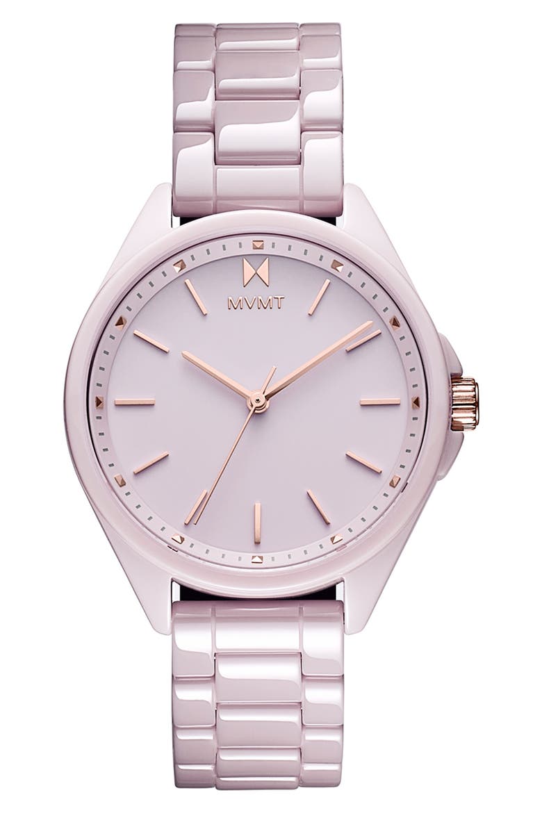 Coronada Ceramic Bracelet Watch, 36mm, Main, color, PINK