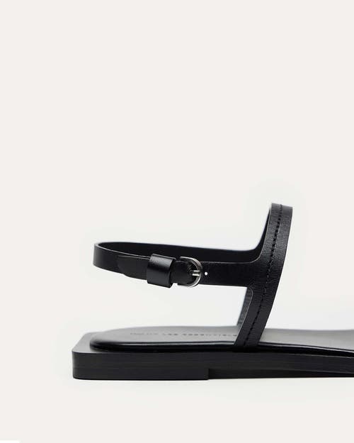 Shop Want Les Essentiels De La Vie Want Les Essentiels Holton Smooth Leather Flat Sandal In Black