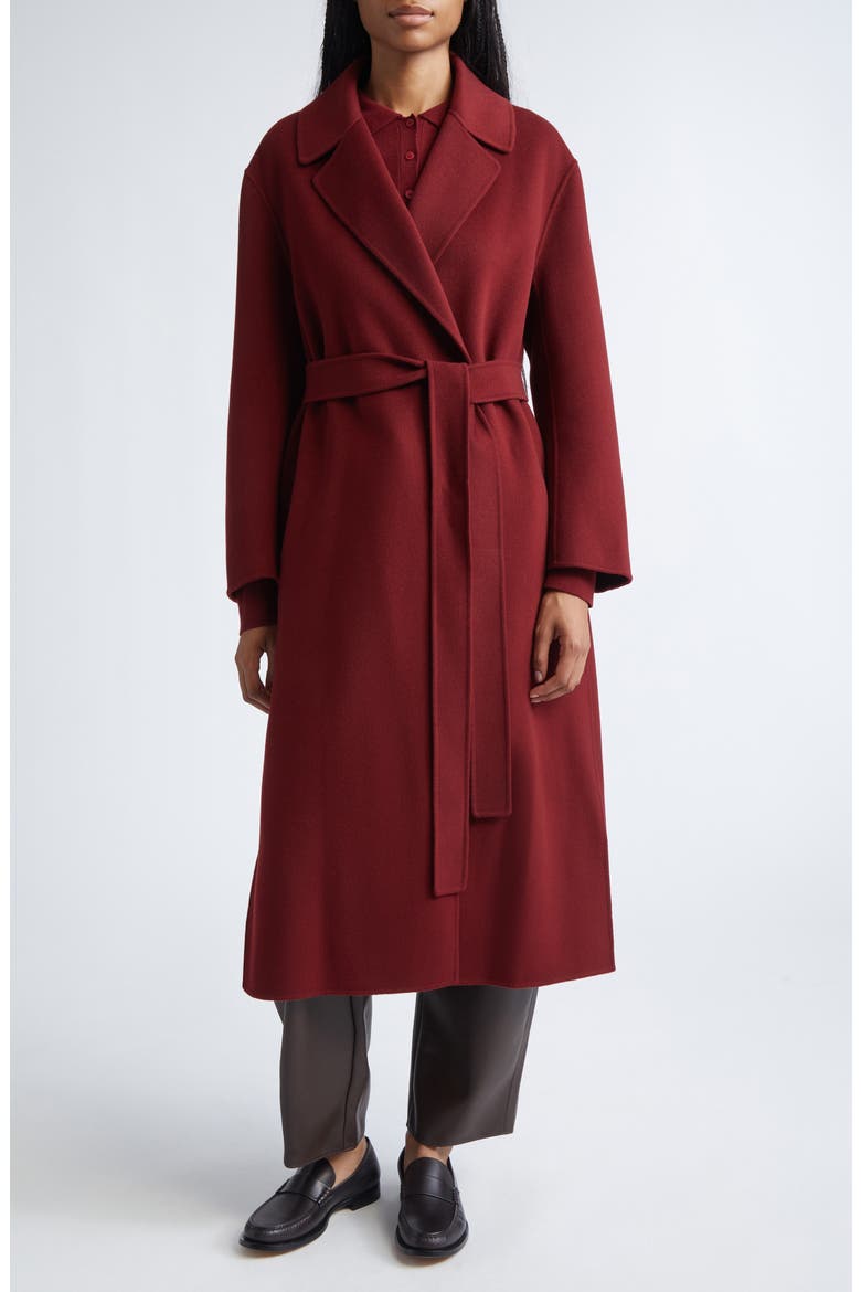 Luna Virgin Wool Wrap Coat, Main, color, RASPBERRY