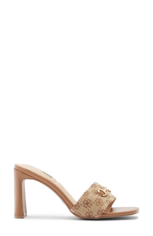 Wild Diva Lounge Viera Block Heel Bit Sandal In Brown