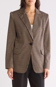 MAX STUDIO Houndstooth Knit Blazer
