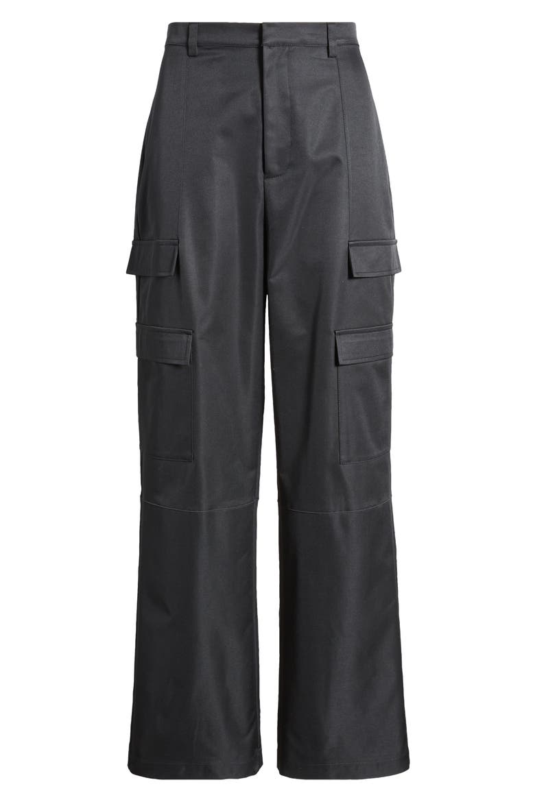 Double Pocket Cargo Pants, Alternate, color, BLACK JET