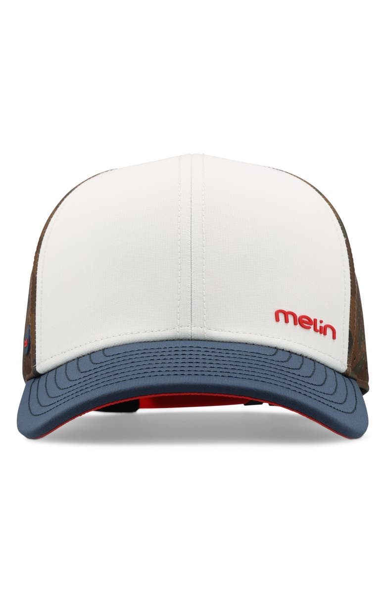 Melin Hydro Compass Merica Camo Performance Snapback Ball Cap, Alternate, color,