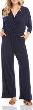 Karen Kane Travel Jersey Wide Leg Jumpsuit