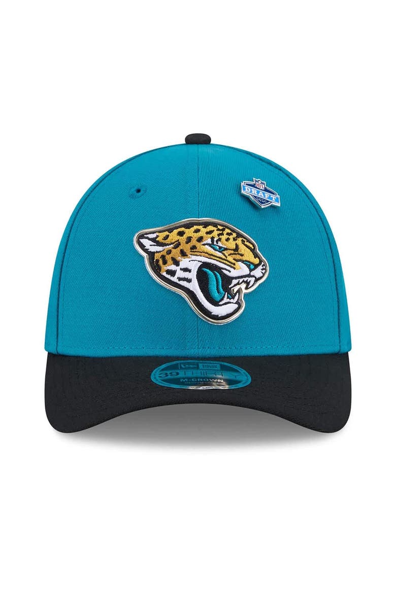 Men's New Era  Teal/Black Jacksonville Jaguars 2026 NFL Draft 39THIRTY M-Crown Flex Hat, Alternate, color, Teal