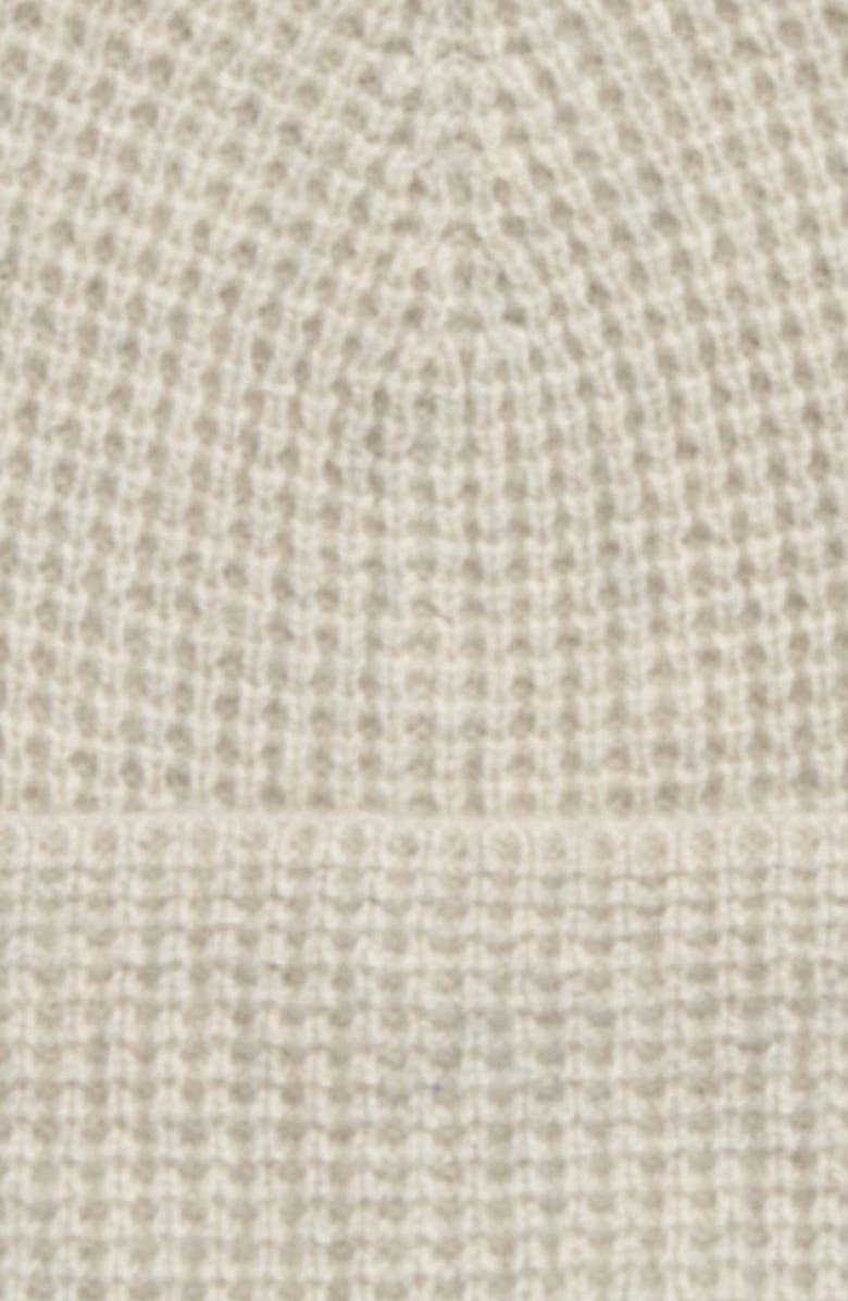 Madewell Resourced Cashmere Waffle Cuff Beanie, Alternate, color, 