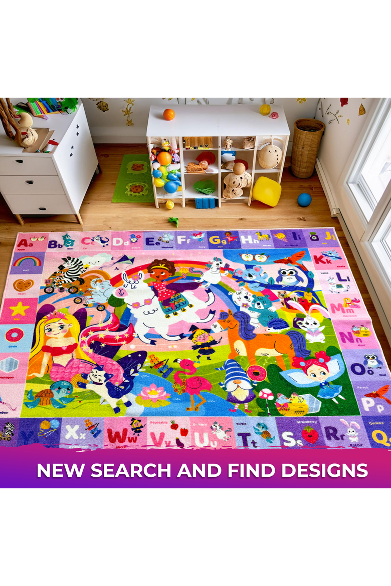 Super Soft ABC Baby Play Mat for Floor, Alternate, color, Girl