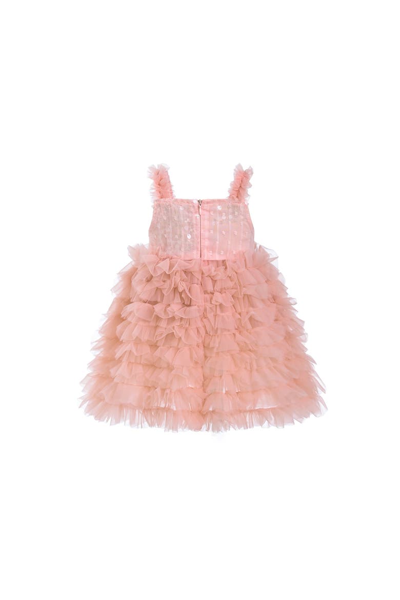 Bow Tiered Tulle Dress, Alternate, color, Pink