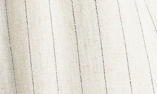 Max Studio Stripe Linen Blend Barrel Pants In Natural/black