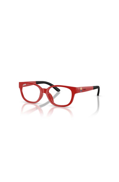 Polo Ralph Lauren 47mm Rectangle Optical Glasses In Red