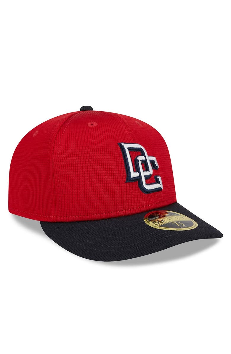 New Era Men's New Era Red Washington Nationals 2024 Batting Practice Low Profile 59FIFTY Fitted Hat, Alternate, color, Red
