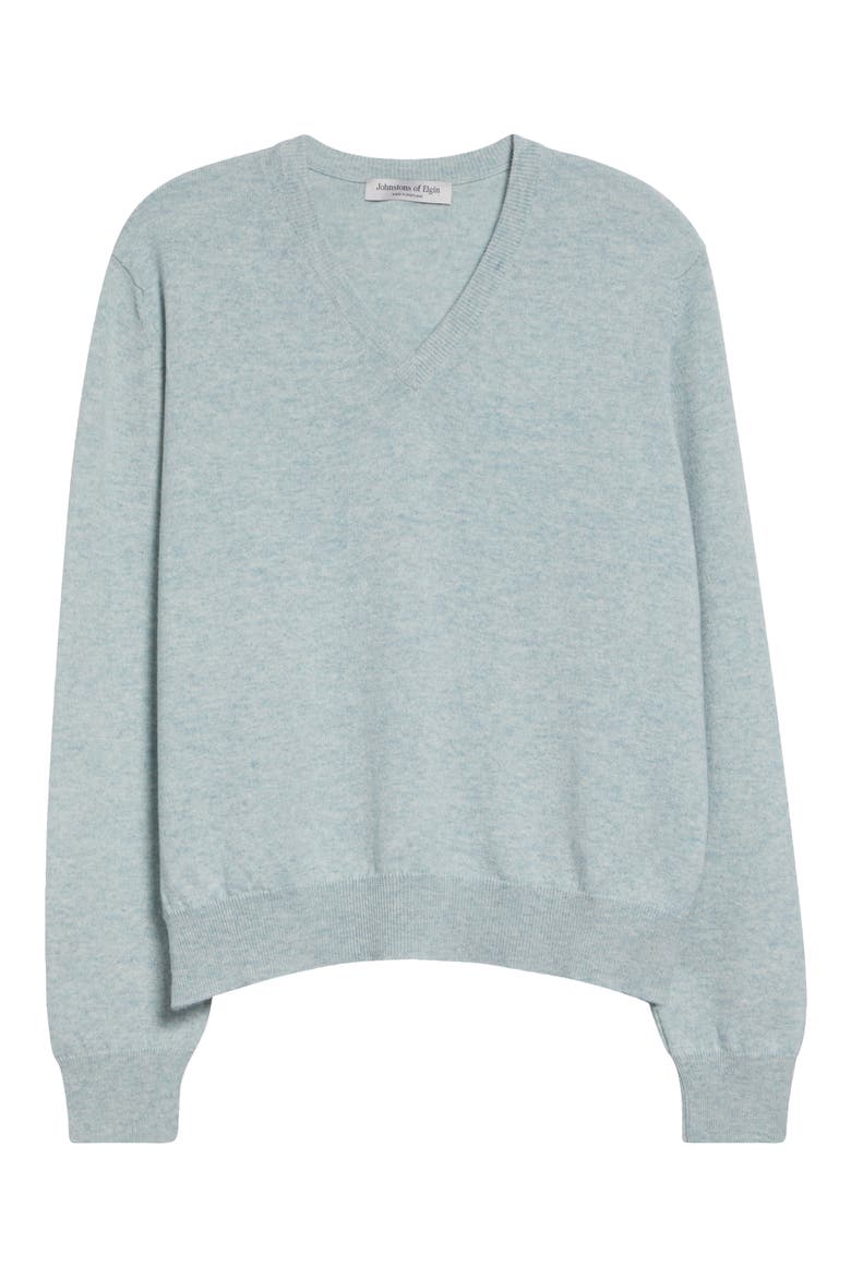Lunan Cashmere V-Neck Sweater, Alternate, color, LUNAN MINT