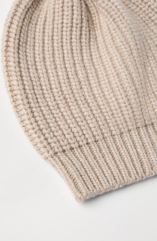 Brunello Cucinelli Cashmere And Silk Beanie In Beige