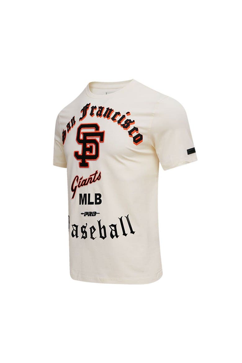 Men's Pro Standard Cream San Francisco Giants Cooperstown Collection Old English T-Shirt, Alternate, color, Cream
