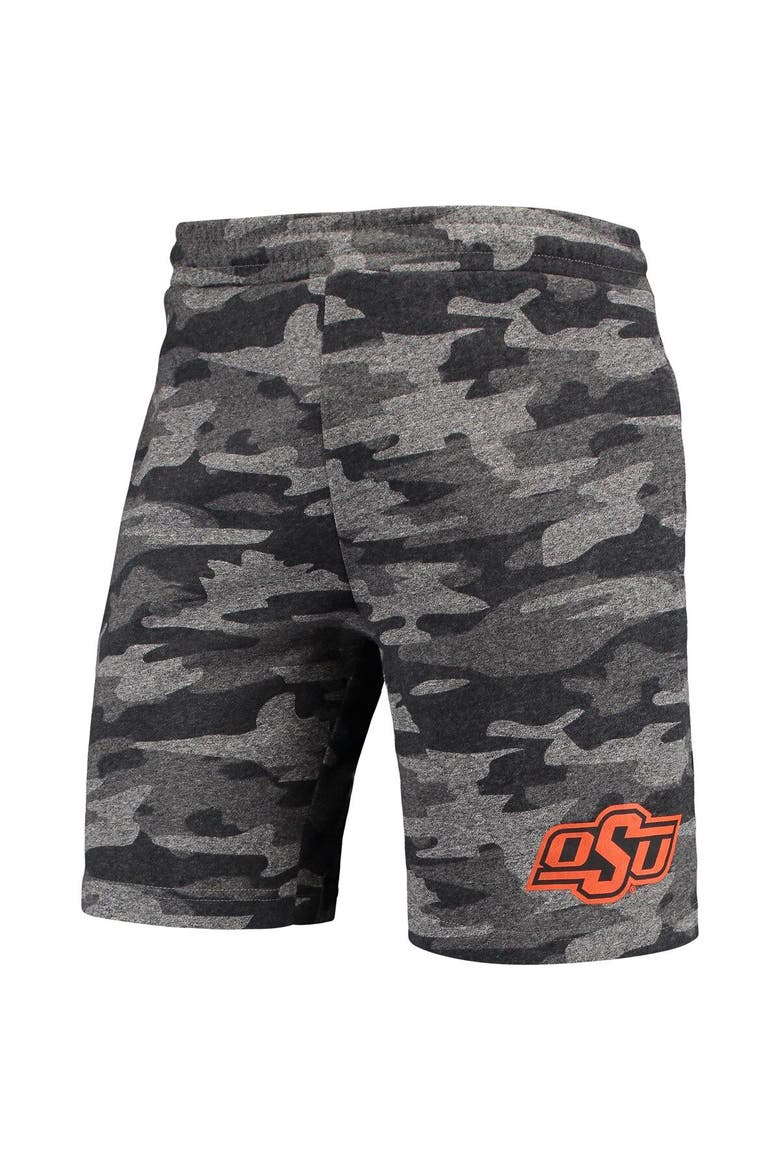 Men's Concepts Sport Charcoal/Gray Oklahoma State Cowboys Camo Backup Terry Jam Lounge Shorts, Alternate, color, Charcoal