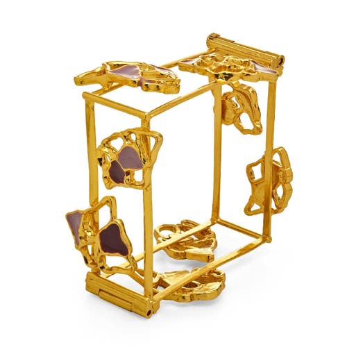 Dhwani Bhansal Miva Square Bracelet In Gold Plated