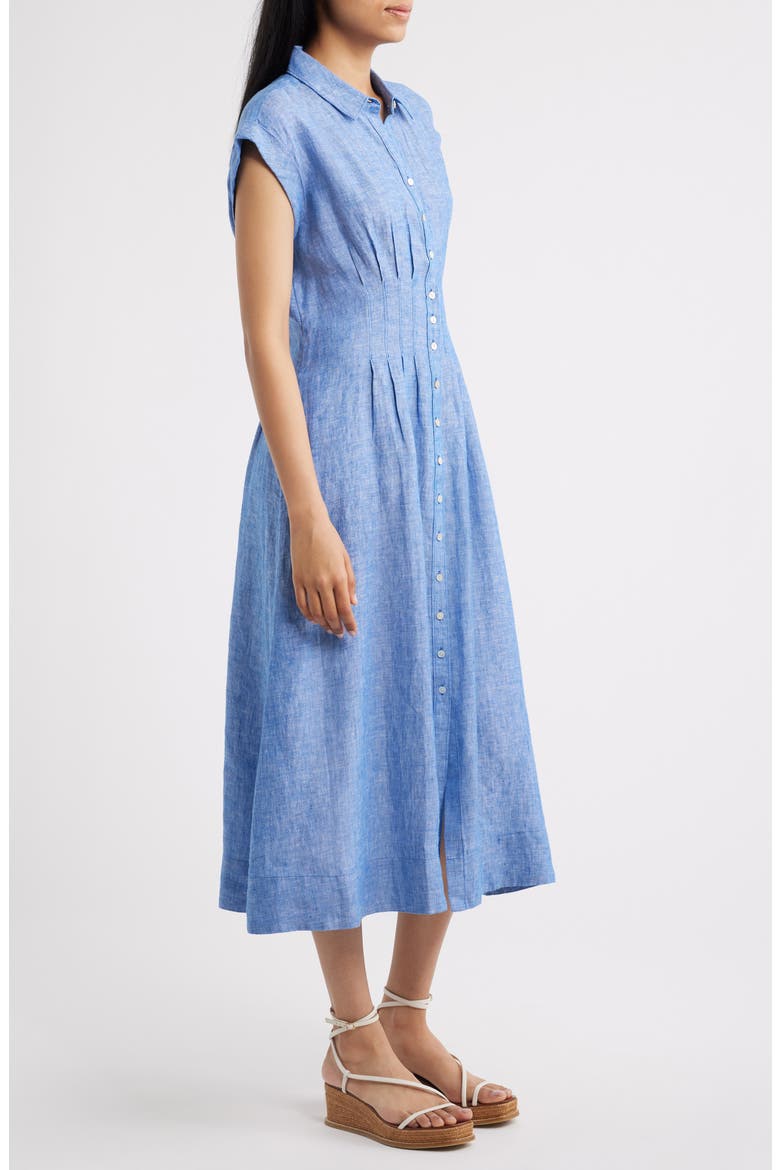 Tonya Linen Shirtdress, Alternate, color, STARLIGHT NAVY X RESORT WHITE