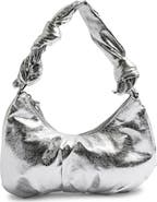 Topshop Knotted Half Moon Faux Leather Shoulder Bag