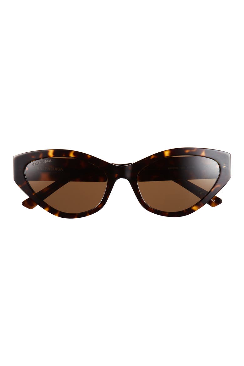 57mm Cat Eye Sunglasses, Main, color, HAVANA HAVANA BROWN