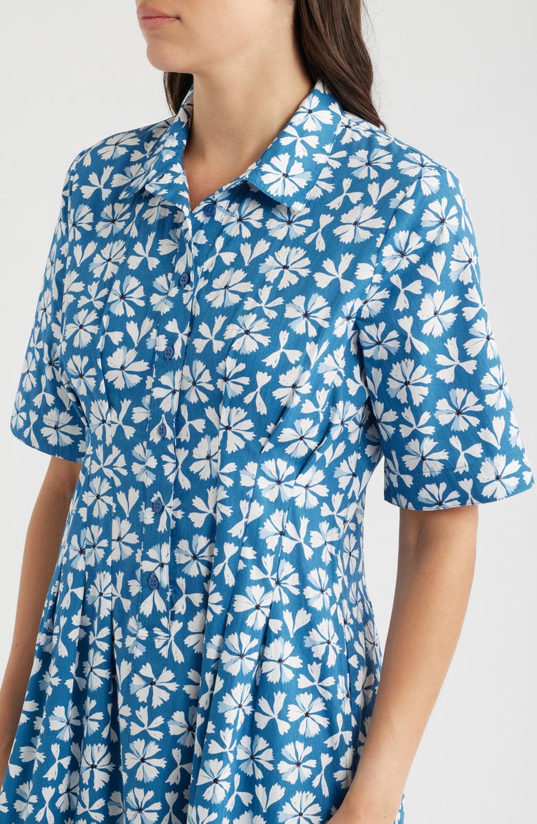 Seasalt Cornwall Organic Cotton Midi Shirtdress, Alternate, color, Bold Cornflower Sailboats