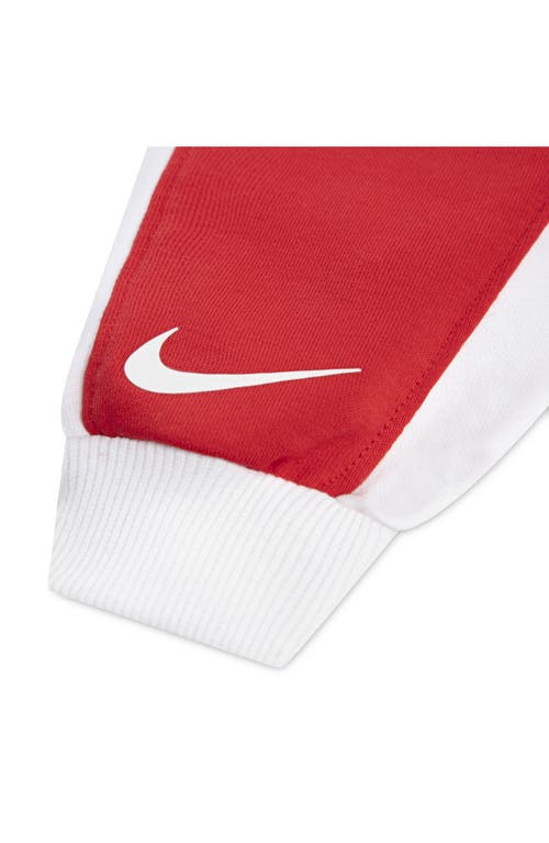 Nike Kids' Logo-jacquard Tape Cotton Blend Hoodie & Sweatpants Set In Blue