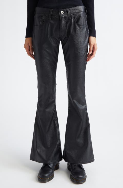 Faux Leather Flare Pants