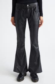 Junya Watanabe Faux Leather Flare Pants