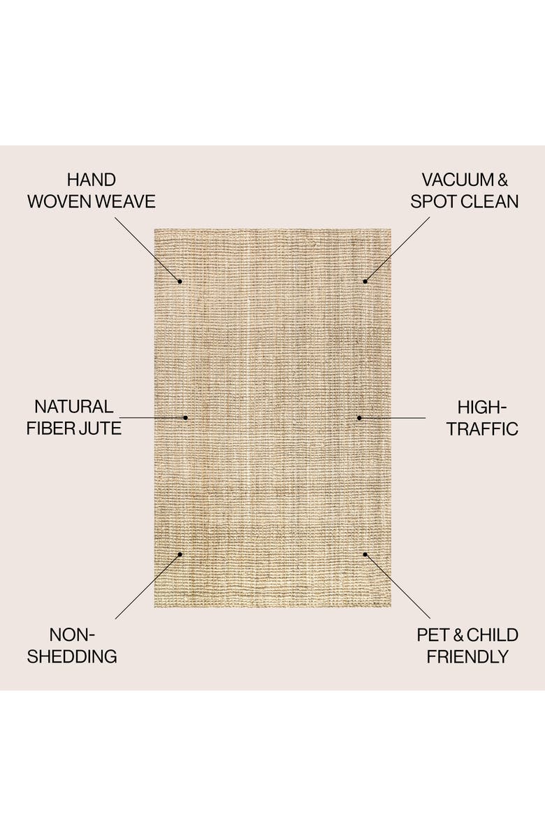 JONATHAN Y Hiro Hand Woven Chunky Jute Area Rug, Alternate, color, Ivory