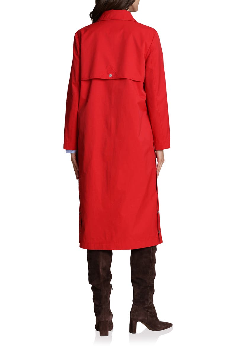 Side Snap Cotton Blend Barn Coat, Alternate, color, TOMATO