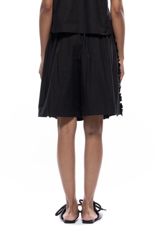Toit Volant Adele Ruffle Shorts In Black