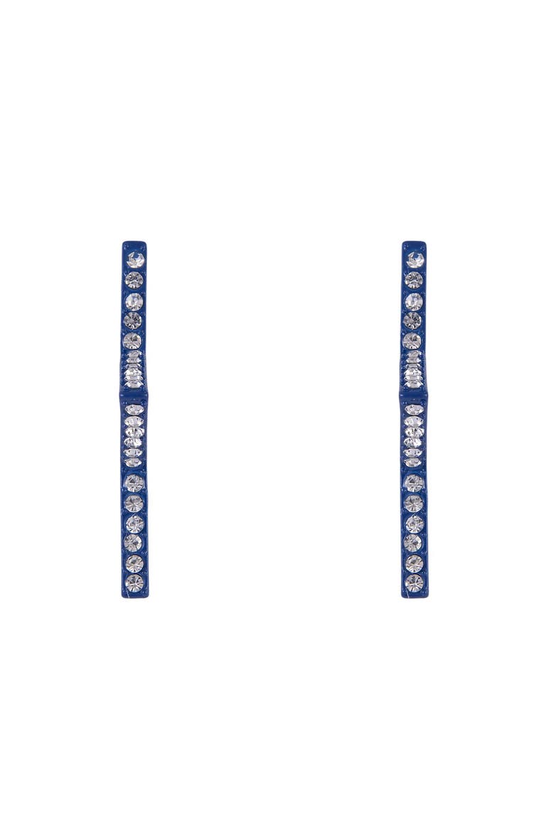 Blue Star Hoop Earrings, Alternate, color, Blue