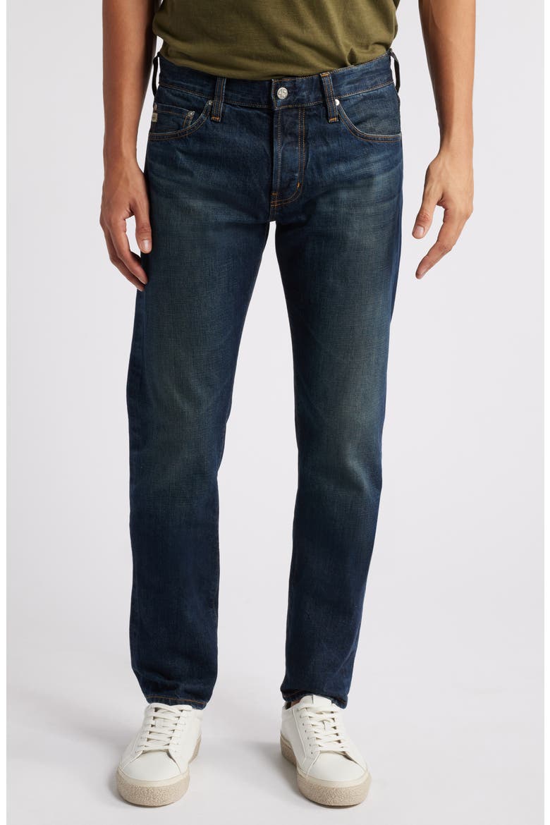 Tellis Slim Ikigai Rigid Red Line Selvedge Jeans, Main, color, 15 YEARS DOME