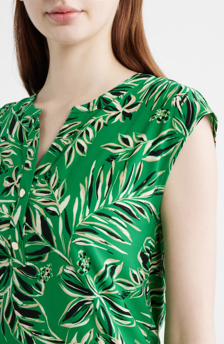 AK ANNE KLEIN Tropical Print Dolman Sleeve Top, Alternate, color, 