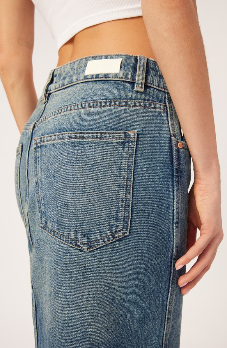 DL1961 Asra Denim Maxi Skirt, Alternate, color, Aged Mid Vintage