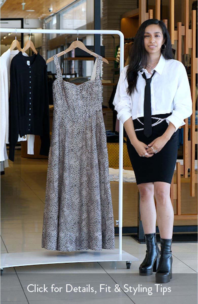 Lilah Leopard Print Midi Dress, sales video thumbnail