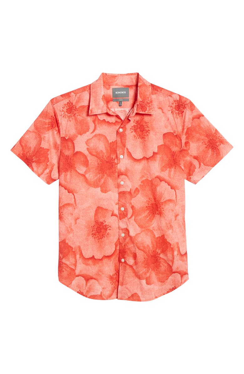 Bonobos Riviera Slim Fit Floral Print Cotton Sport Shirt, Alternate, color, 