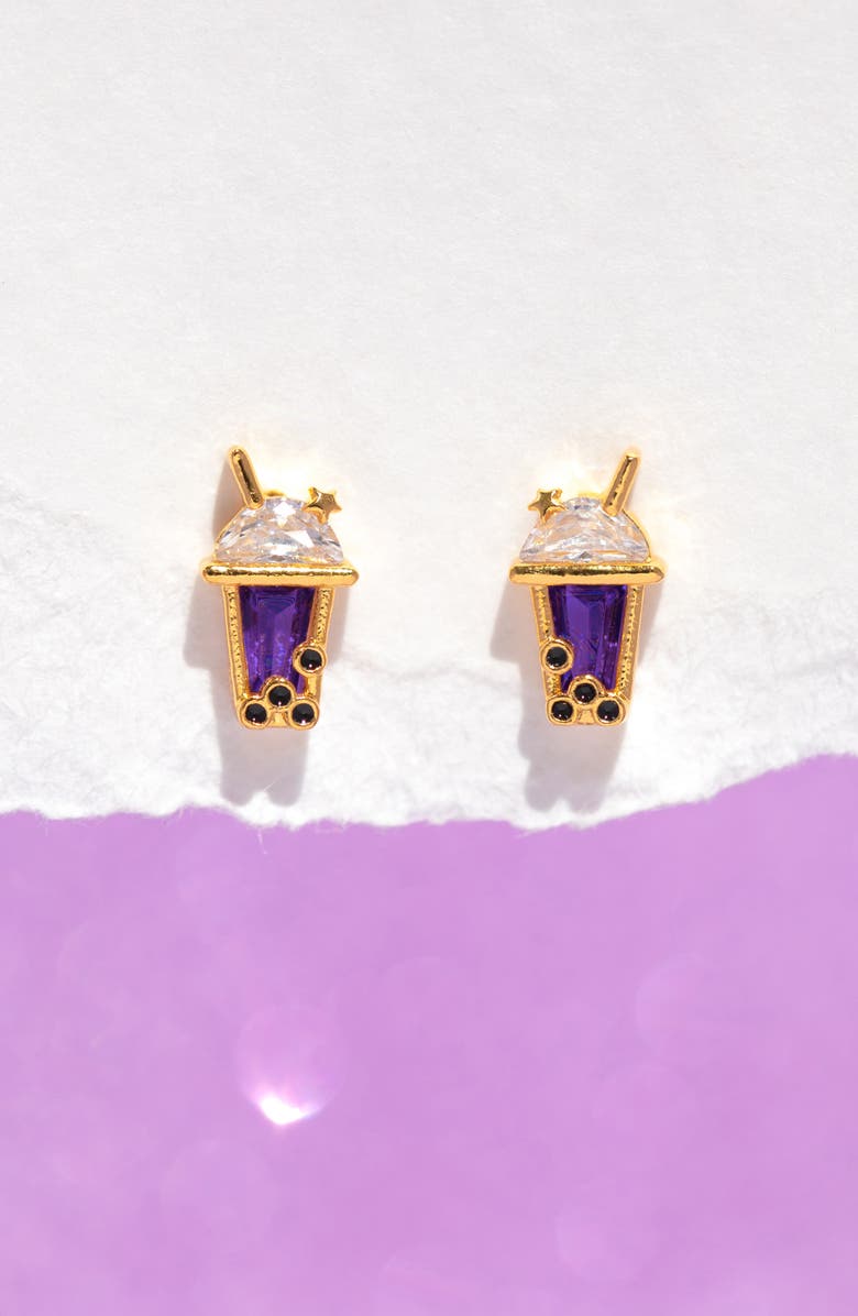 Girls Crew It
s Boba Time Stud Earrings, Alternate, color, Gold