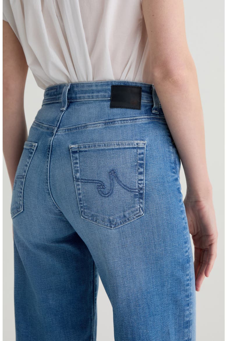 Saige High Waist Ankle Wide Leg Jeans, Alternate, color, OCEANIC